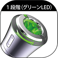 1段階(グリーンLED)